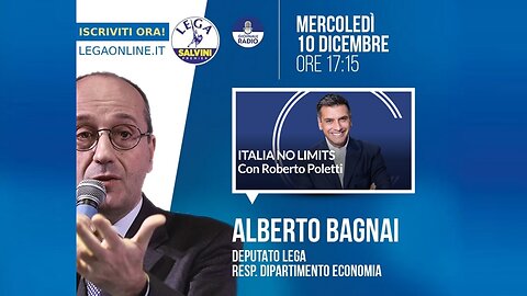 🔴 Intervista radiofonica all'On. Alberto Bagnai a "Italia No Limits" su Giornale Radio (10.12.2025)
