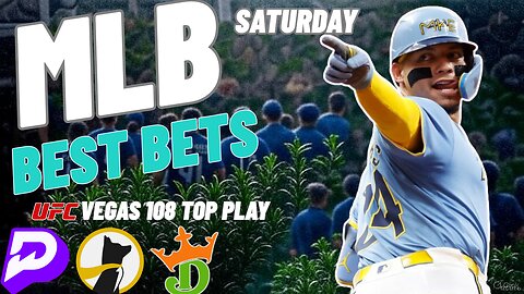 MLB SATURDAY + UFC VEGAS 108 - MY TOP PLAYS - CASH AGAIN YESTERDAY!