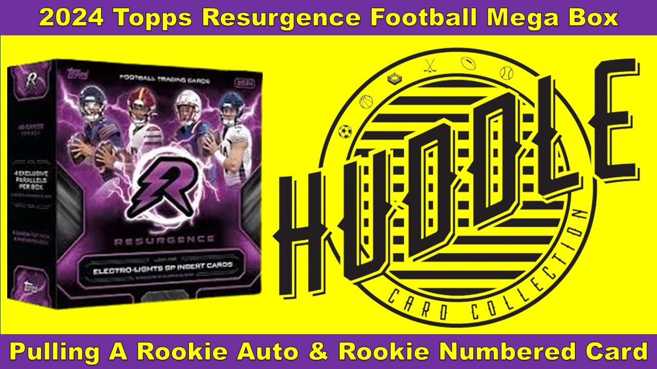 Pulling A Rookie Auto & Rookie Numbered Card From A 2024 Topps Resurgence Football Mega Box