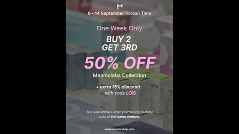 Sale 💗💗💗💯Meamoshop 8-12 on Meamo labs💗 code LOIS save extra 15% off