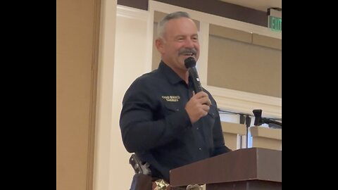 Chad Bianco for California Governor speaking Beaumont CA Oct 19th 2025