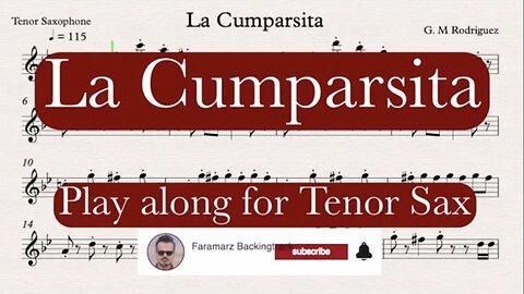 La Cumparsita - Rodriguez | Play along for Tenor Saxophone