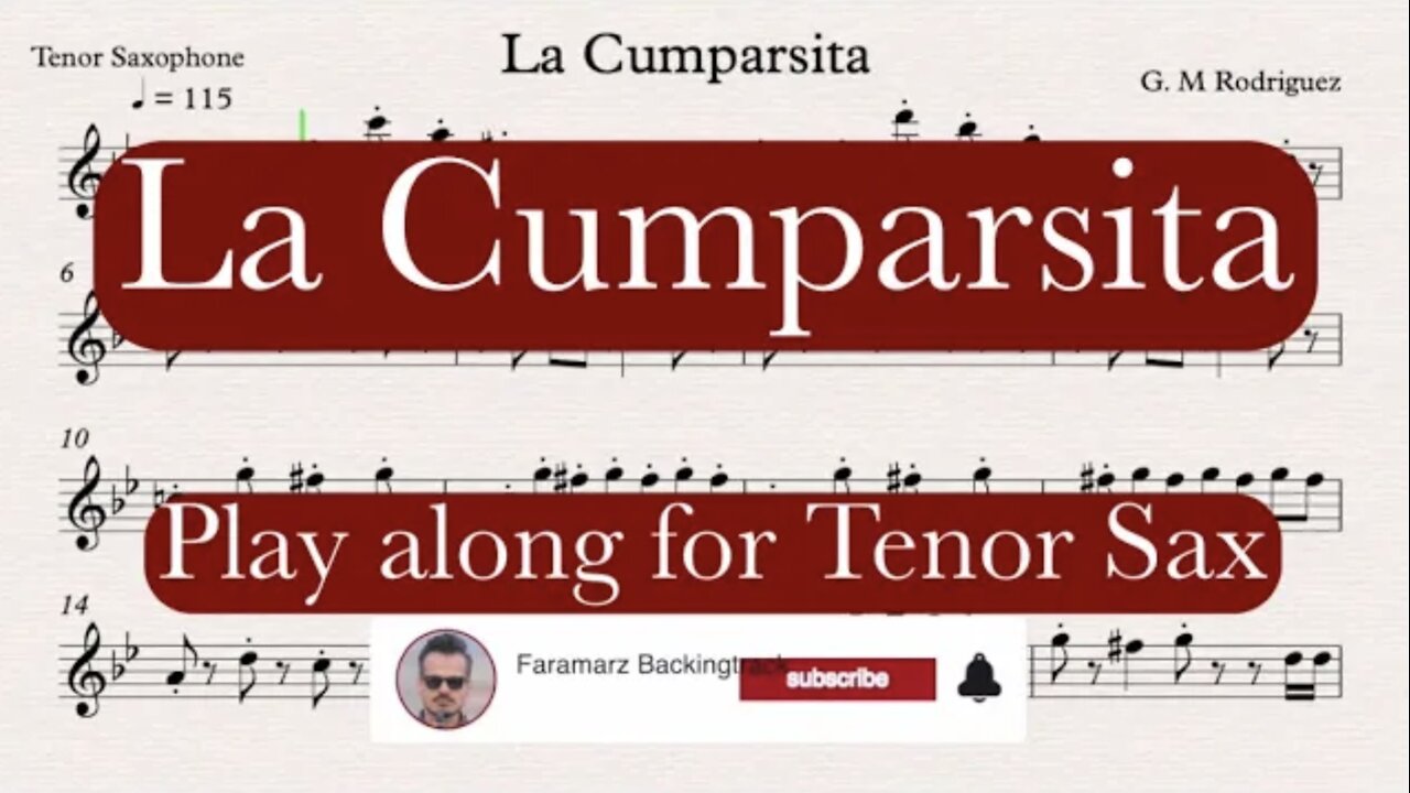 La Cumparsita - Rodriguez | Play along for Tenor Saxophone