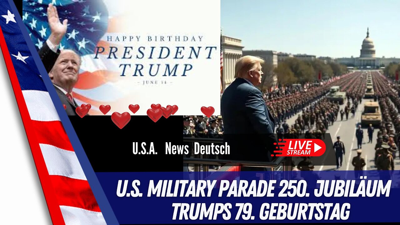 LIVE Präsident Donald Trump nimmt an der 250. Jubiläumsparade des U.S. Militärs teil