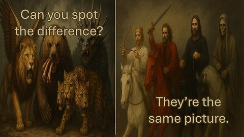 The Four Beasts are the Four Horsemen - Comparing Daniel 7 & Revelation 6