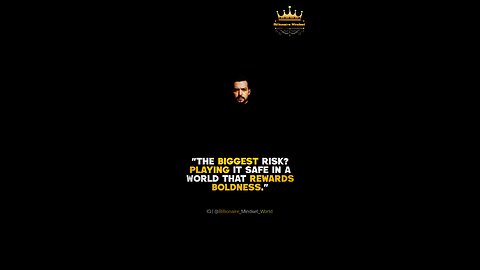"The Biggest Risk" - Motivational Quote