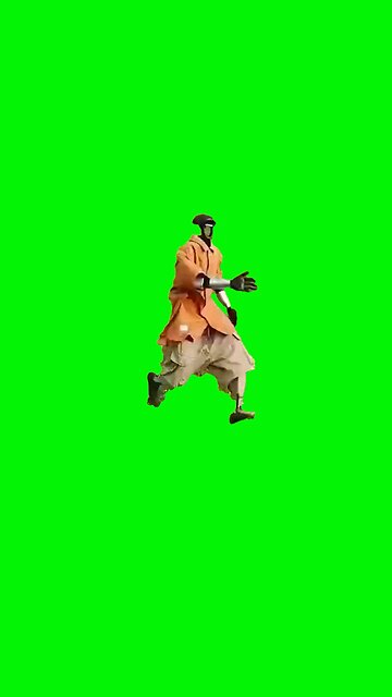 Uncle Bot / Chinese Robot Running | Green Screen #china #chinese #robot #ai #funny #viral #fyp