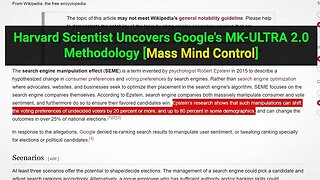 Harvard Scientist Uncovers Google's MK-ULTRA 2.0 Methodology [Mass Mind Control]