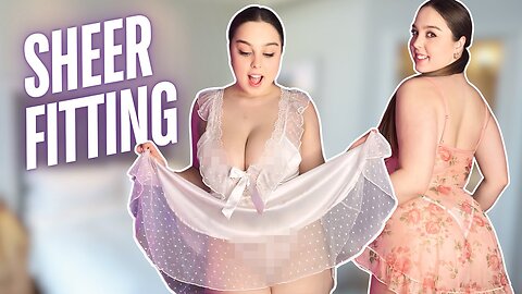 4K USA Transparent TRY ON HAUL Cute Sheer Pijama Dresses