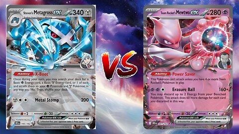 Pokemon TCG Live Steven's Metagross EX Carbink VS Team Rocket's Mewtwo EX Spidops!!