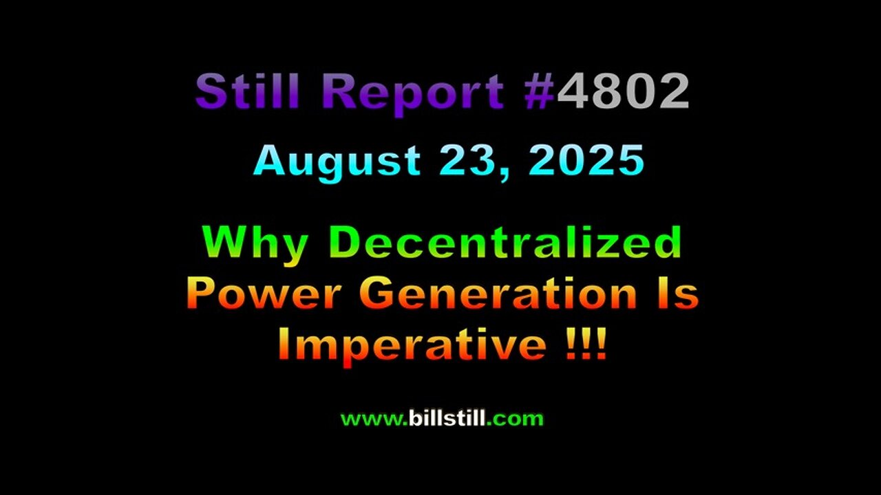 Why Decentralized Power Generation is Imperative !!!, 4802