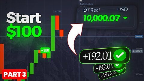 Trading Binary Option, growing $100 Challenge