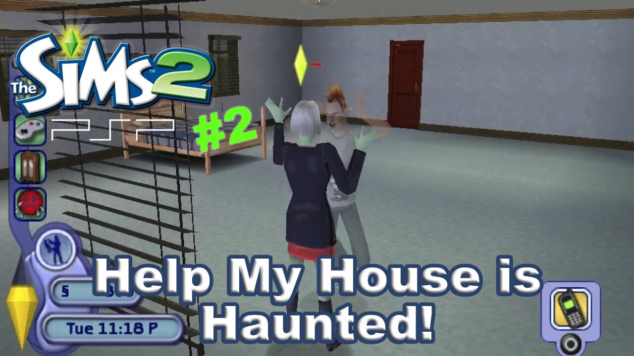 Sims 2 PSP Part 2: Help My House is Haunted!