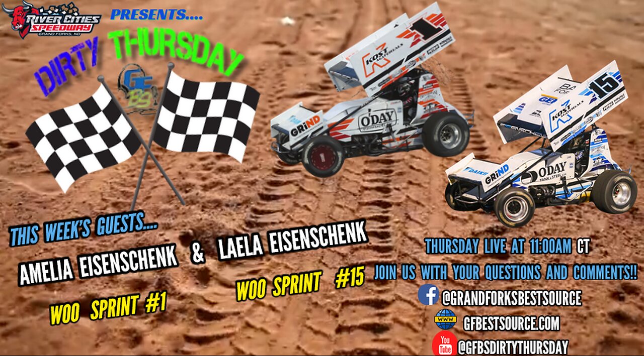 RCS DIRTY THURSDAY - with World of Outlaws Sprint Drivers Amelia & Laela Eisenschenk