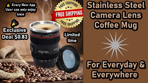Camera Lens Coffee Mug for everyday & anywhere