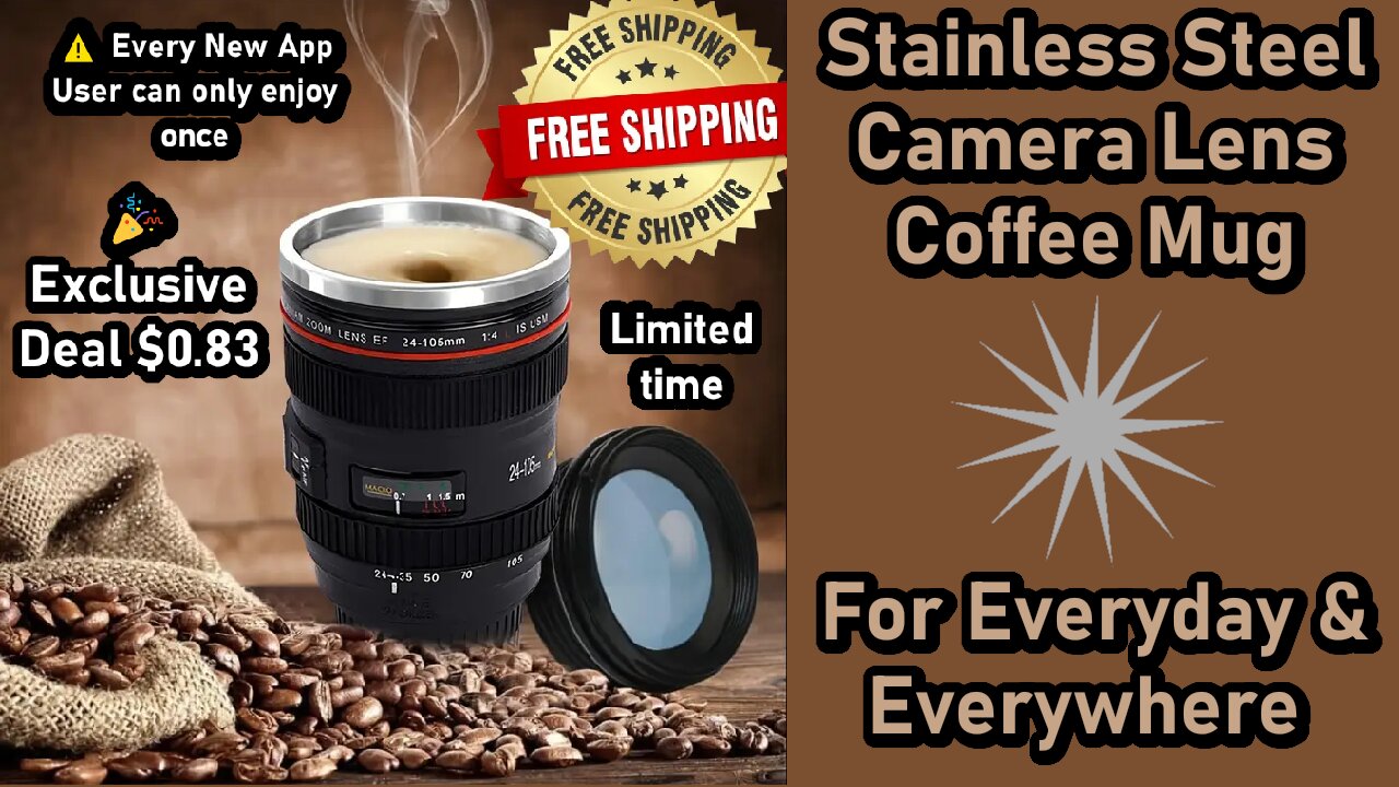 Camera Lens Coffee Mug for everyday & anywhere