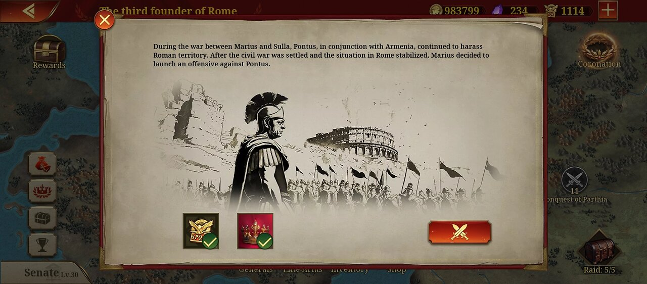 Great Conqueror Rome: Rise of Monarchs: Triumphator: The third founder of Rome: Gaius Marius V5