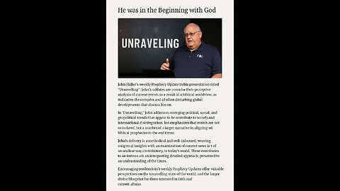 Unraveling the Signs - A Reflection on John Haller’s Prophecy Update