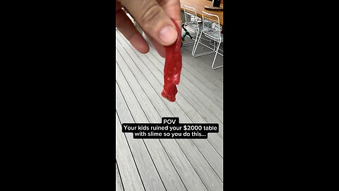 Our kids ruined our table with slime so we did this !!