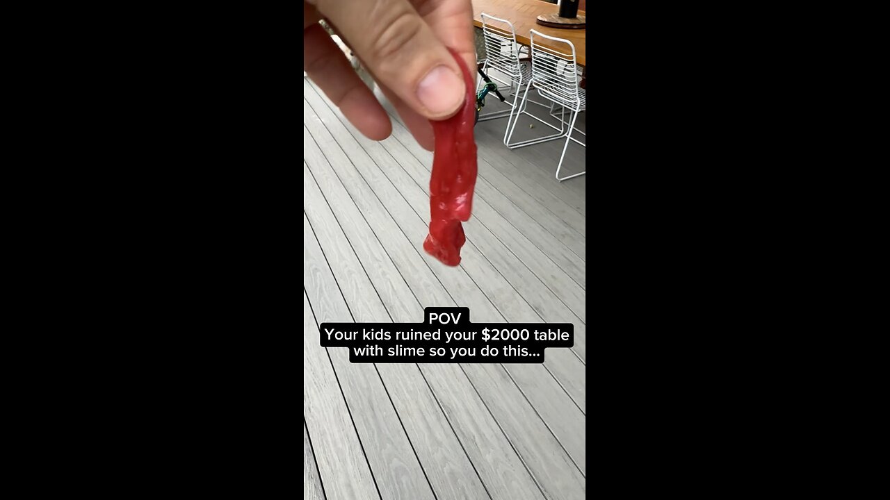 Our kids ruined our table with slime so we did this !!