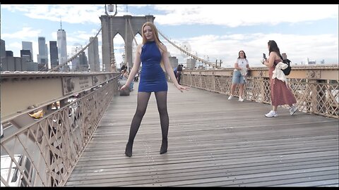 TRY ON HAUL FASHION VLOG in New York : Pantyhose, Tights, Stockings, MiniDress (4K)
