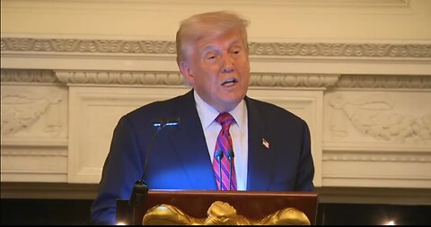 President Trump delivers remarks while dining with Republican senators