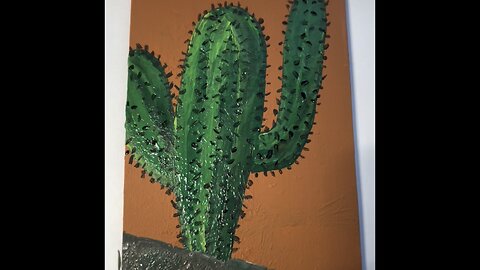 Drawing and painting a easy cactus