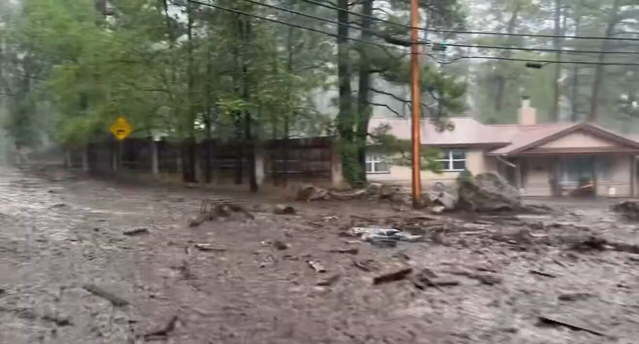 DEVELOPING: More footage shows widespread flooding in Ruidoso, New Mexico Tuesday