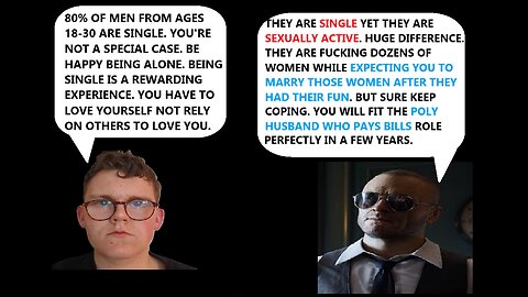 Most men are single BUT sexually active + BP channels becoming woke