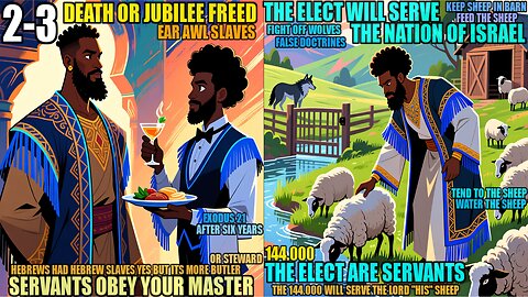 Servants Obey Your Master Those That Work 6 Years 7th Freed, Free 144,000 Make 'Emselves Slaves 2-3