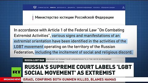 "Russia's Controversial Ban on LGBT Movements: A Deep Dive into the Nov 30th, 2023 Ruling"