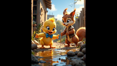 #duck & Squirrel #trending #viral #video #shortsfeed #cartoon #viralshorts #funny #trending #shorts