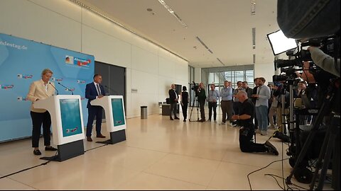 Pressekonferenz von Alice Weidel & Tino Chrupalla zu Haushaltswoche - AfD-Fraktion im Bundestag