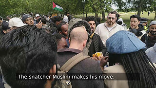Shalini Antagonises The Muslims Again And Gets Her Sign Snatched At Speakers Corner