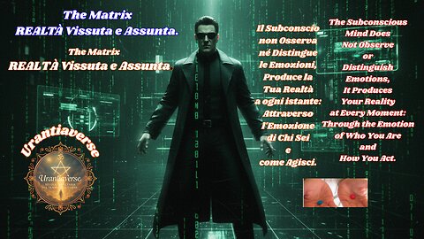 REALITY Experienced and Absorbed in the Matrix. The KEY? You are not the Receiver but the Projector