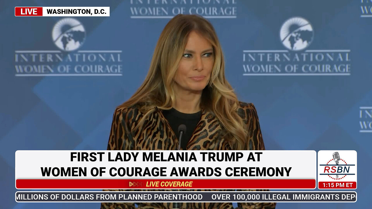 WATCH: First Lady Melania Trump Speaks at Women of Courage Awards Ceremony - 4/1/25