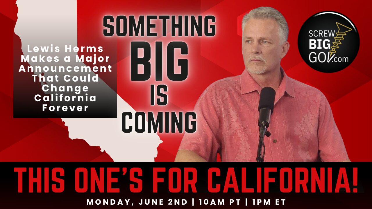 Lewis Herms Makes a Major Announcement That Could Change California Forever