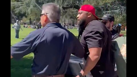 Who They REALLY Are - Racist Antifa Members Attack Conservative Black Man At TPUSA Event