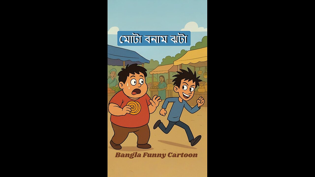 মোটা বনাম ঝটা | Bangla Funny Cartoon