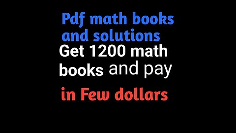 Get each mathematics book in just 2$