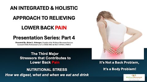 Relieving Lower Back Pain: Part 4
