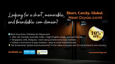 Meet Oxyao.com – Short. Memorable. Brandable.