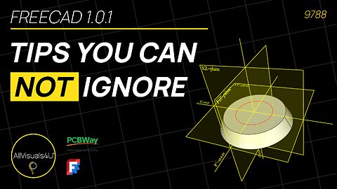 📌 FreeCAD Tips You CANNOT Ignore - FreeCAD Chamfer - FreeCAD Plane - FreeCAD Sketcher Tutorial