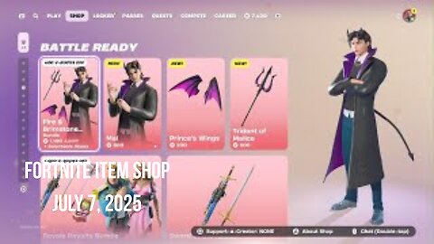 Fortnite Item Shop|July 7, 2025(*New Fire & Brimstone Bundle)