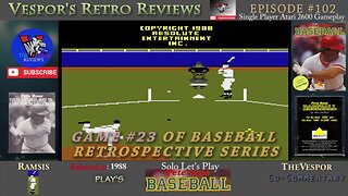 Solo Retro Let's Play | Pete Rose Baseball | (Atari 2600) | Baseball Retrospective 23 | 🕹️⚾