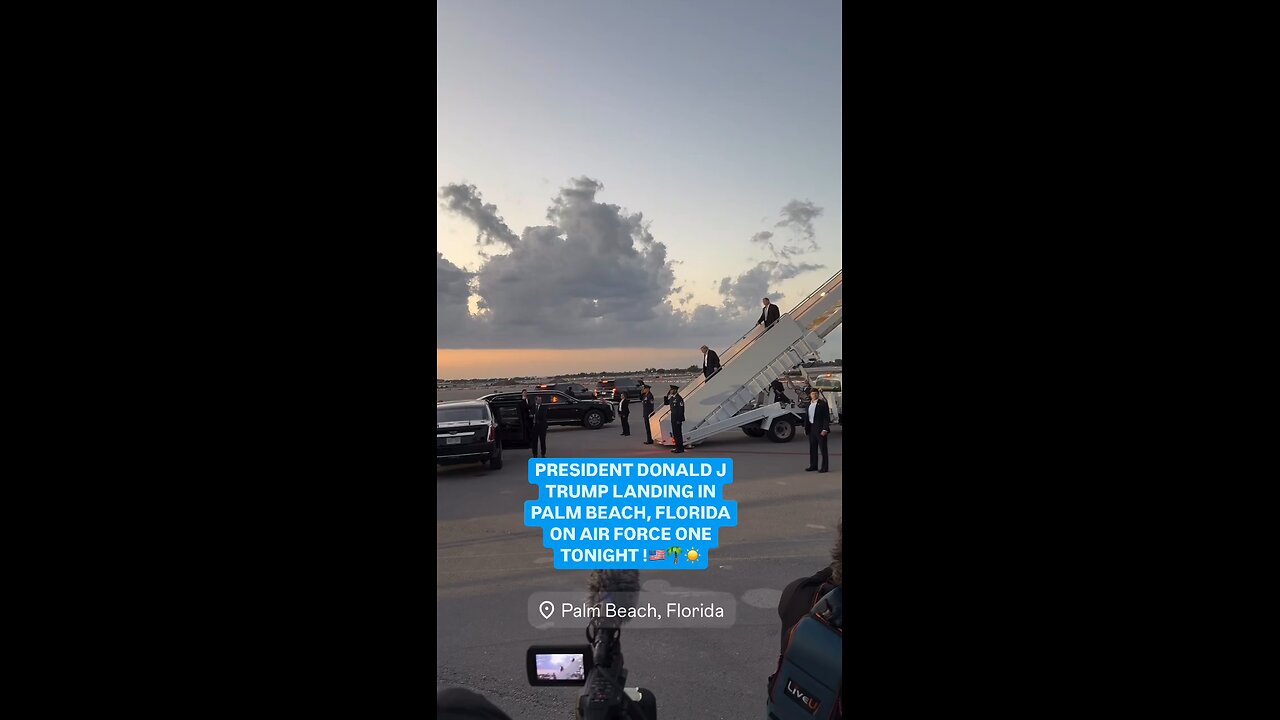 President Trump Arrives in Palm Beach for Work Weekend at Mar-a-Lago
