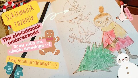 Drawing ✏️ Christmas Moomin vlog 🎄😁