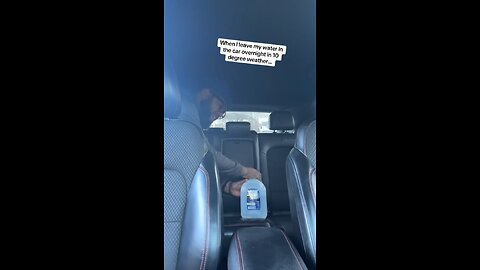 When you leave your water in the car overnight and 10° weather LOL