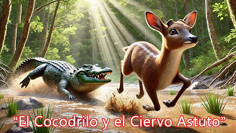 El Cocodrilo y el Ciervo Astuto | Cómo Vencer el Peligro | Fábula Animada