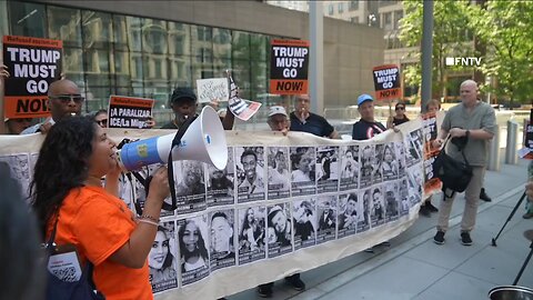 Anti-ICE Anti-Trump Protest outside Federal Plaza ICE building in NYC